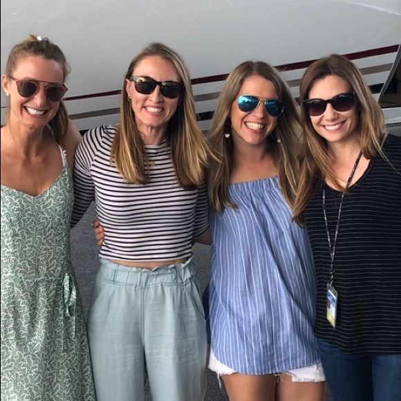 Light blue, off the shoulder ETWO top - Picture 3 of 4